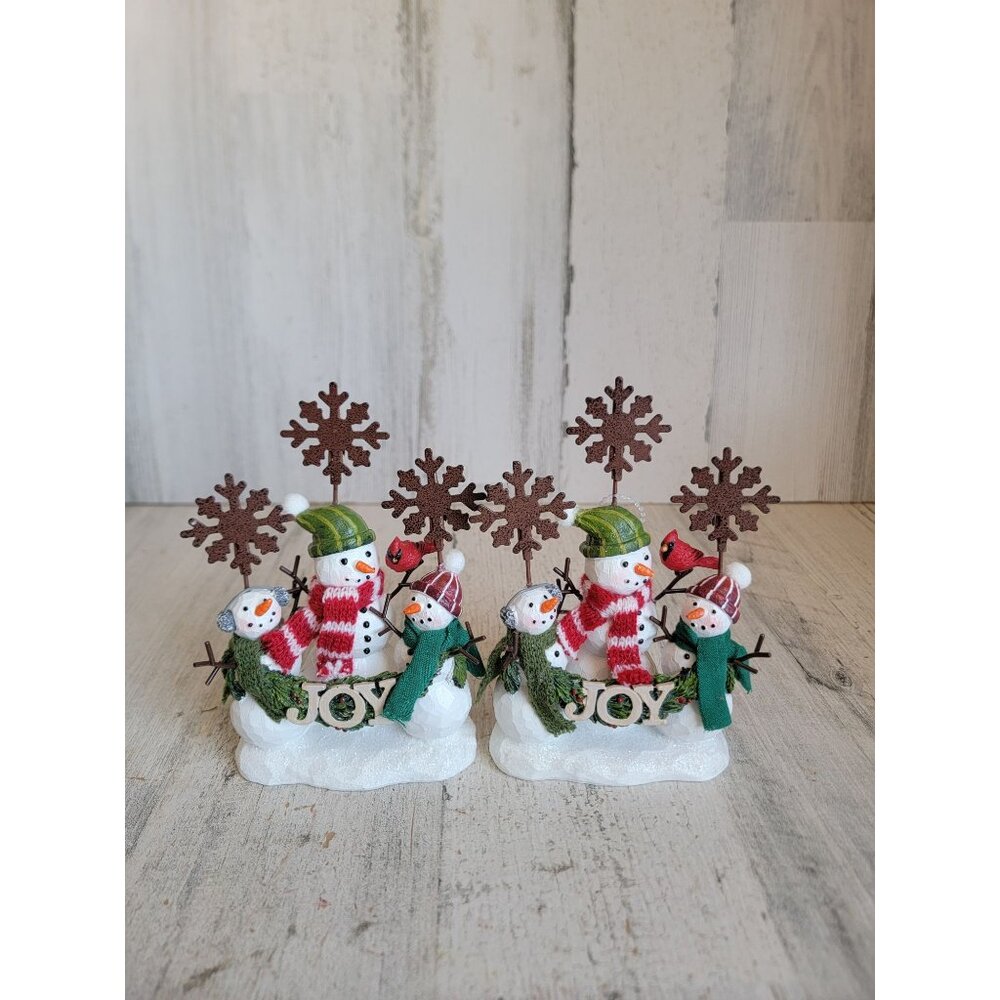 Snowman photo holder clip snowflake Xmas‎ figure set decor